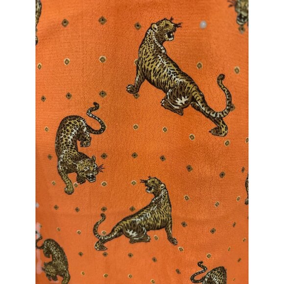 Guess Kids Leopard Print T-Shirt Orange 14Y Viscose & Polyester - Picture 9 of 9